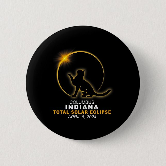 2024 Total Solar Eclipse  Button (Front)