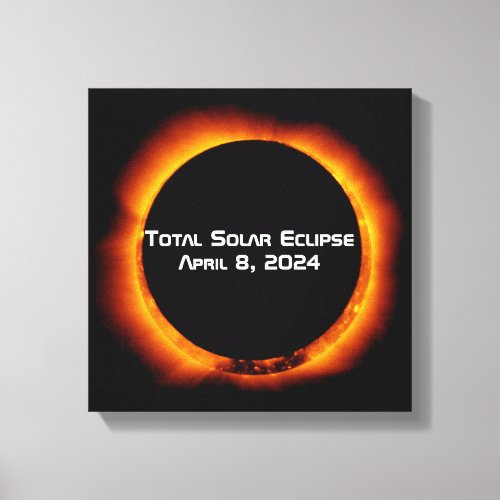 2024 Total Solar Eclipse Canvas Print