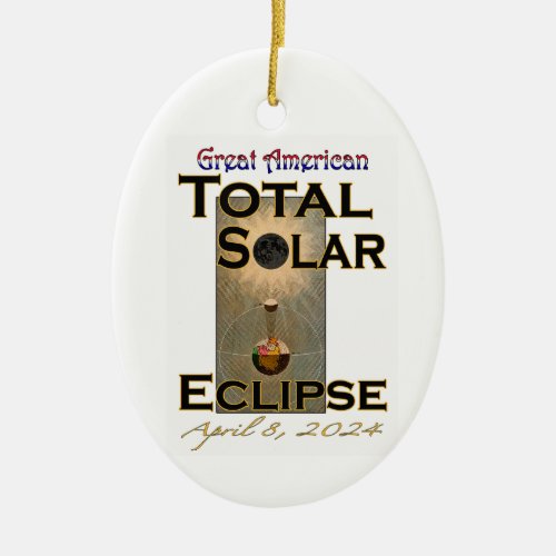 2024 Total Solar Eclipse Ceramic Ornament