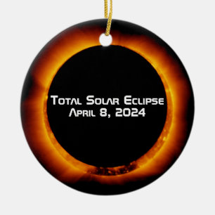 2024 Total Solar Eclipse Ceramic Ornament