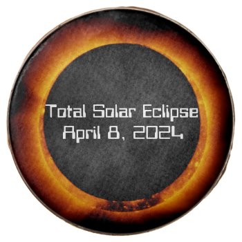 2024 Total Solar Eclipse Chocolate Covered Oreo by GigaPacket at Zazzle