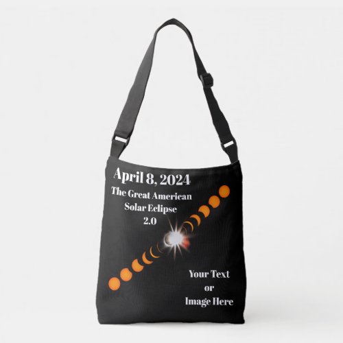 2024 Total Solar Eclipse Crossbody Bag