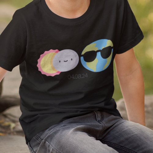 2024 Total Solar Eclipse Cute Kids T_Shirt