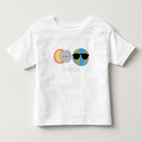 2024 Total Solar Eclipse Cute Kids Toddler T_shirt