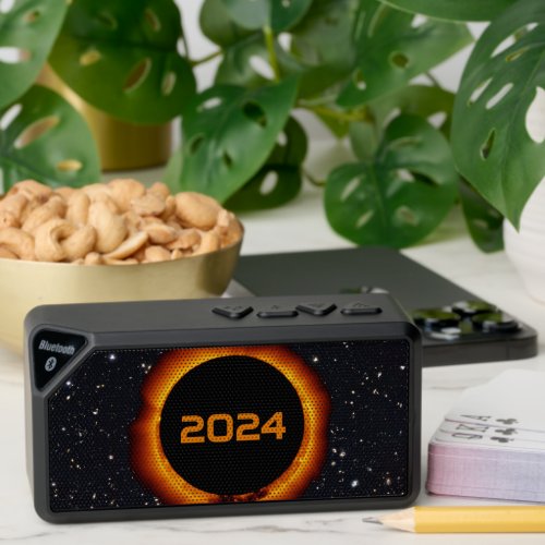 2024 Total Solar Eclipse Date Starry Sky Bluetooth Speaker