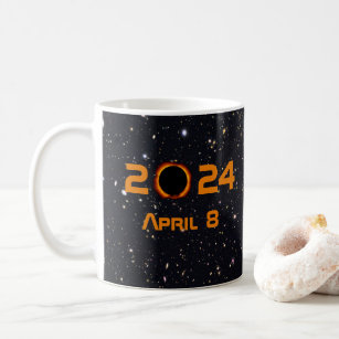 2024 Total Solar Eclipse Date Starry Sky Coffee Mug