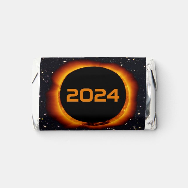 2024 Total Solar Eclipse Date Starry Sky Hershey's Miniatures (Front)