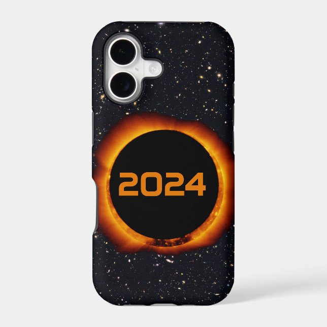 2024 Total Solar Eclipse Date Starry Sky Iphone Case (Back)