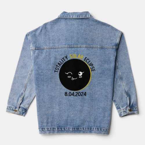 2024 Total Solar Eclipse  Denim Jacket