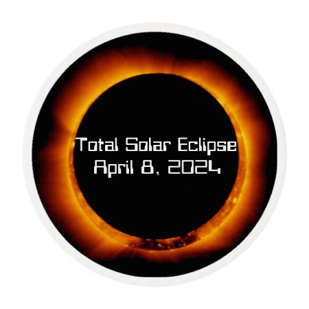 2024 Total Solar Eclipse Edible Frosting Rounds