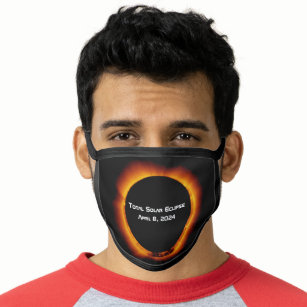 2024 Total Solar Eclipse Face Mask