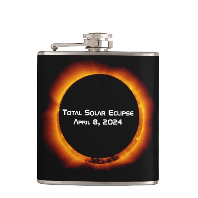 2024 Total Solar Eclipse Flask (Front)