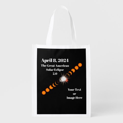 2024 Total Solar Eclipse Grocery Bag