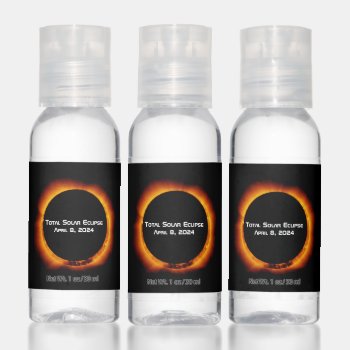 2024 Total Solar Eclipse Hand Sanitizer by GigaPacket at Zazzle