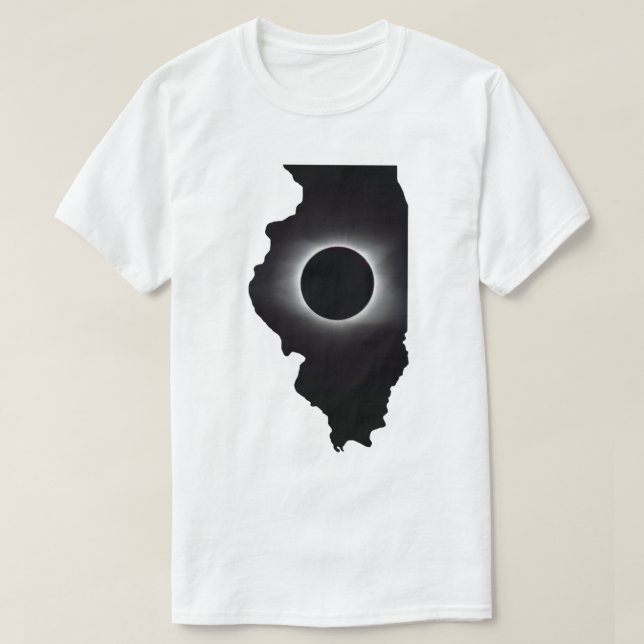 2024 Total Solar Eclipse Illinois T-Shirt (Design Front)