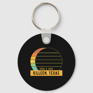 2024 Total Solar Eclipse In Killeen Texas Keychain