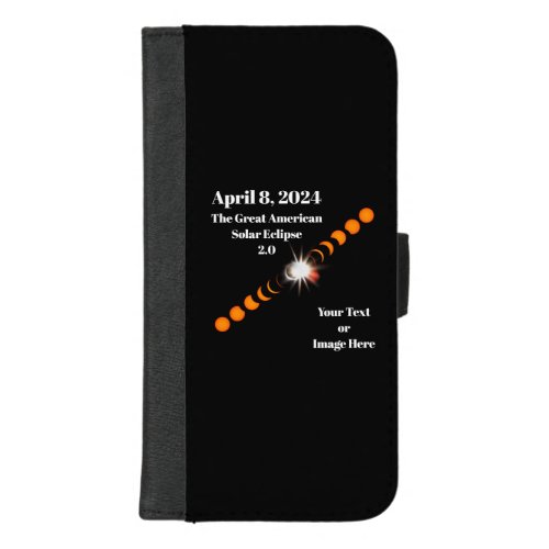 2024 Total Solar Eclipse iPhone 87 Plus Wallet Case