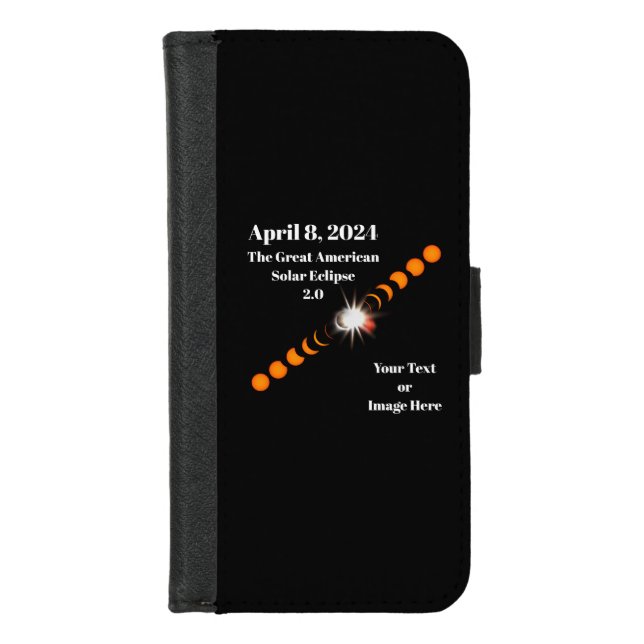 2024 Total Solar Eclipse iPhone Wallet Case (Front)
