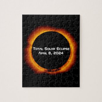 2024 Total Solar Eclipse Jigsaw Puzzle by GigaPacket at Zazzle