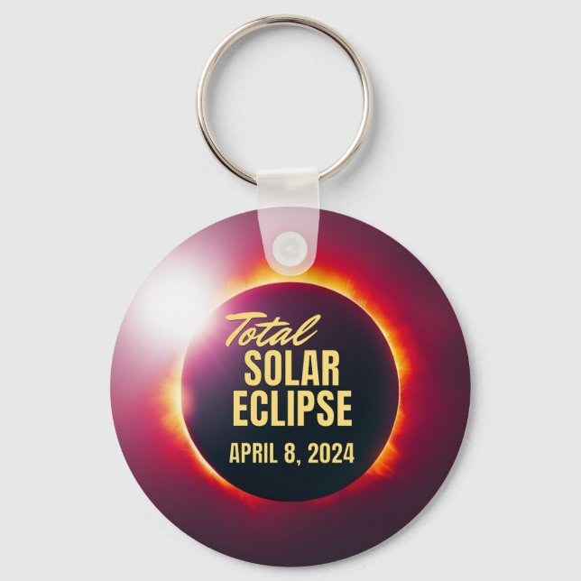 2024 Total Solar Eclipse  Keychain (Front)