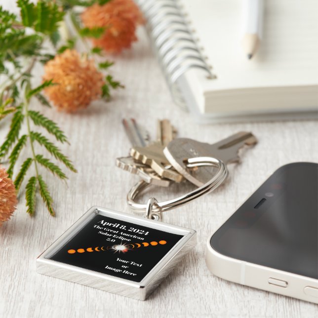 2024 Total Solar Eclipse Keychain (Side)