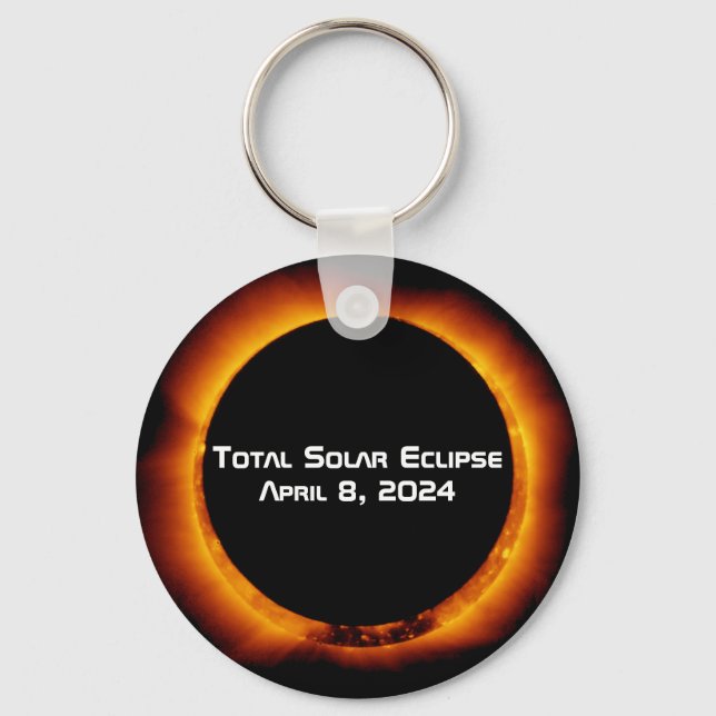 2024 Total Solar Eclipse Keychain (Front)