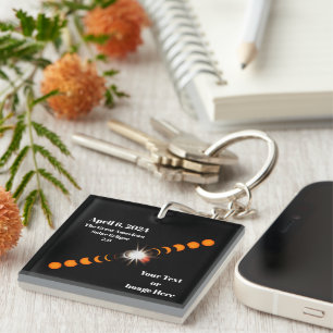 2024 Total Solar Eclipse Keychain