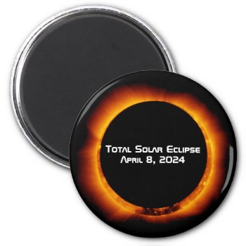 2024 Total Solar Eclipse Magnet by GigaPacket at Zazzle