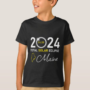 2024 Total Solar Eclipse Maine State  T-Shirt