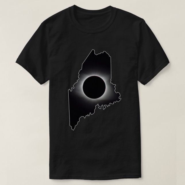 2024 Total Solar Eclipse Maine T-Shirt (Design Front)