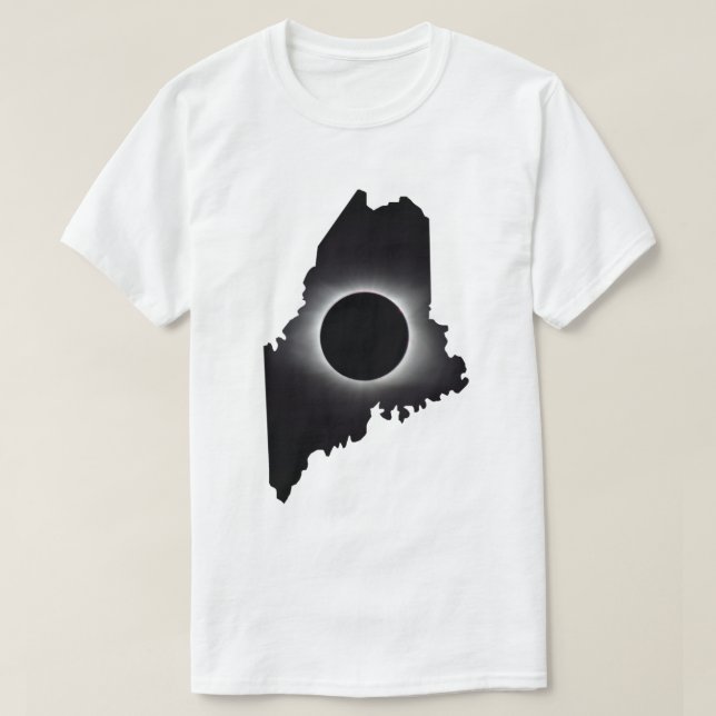 2024 Total Solar Eclipse Maine T-Shirt (Design Front)