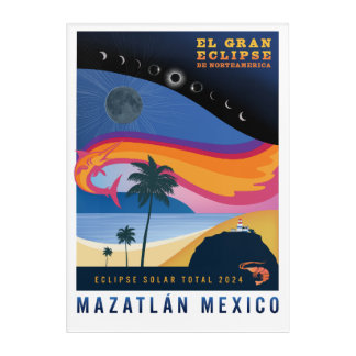 2024 Total Solar Eclipse Mazatlan Acrylic Print