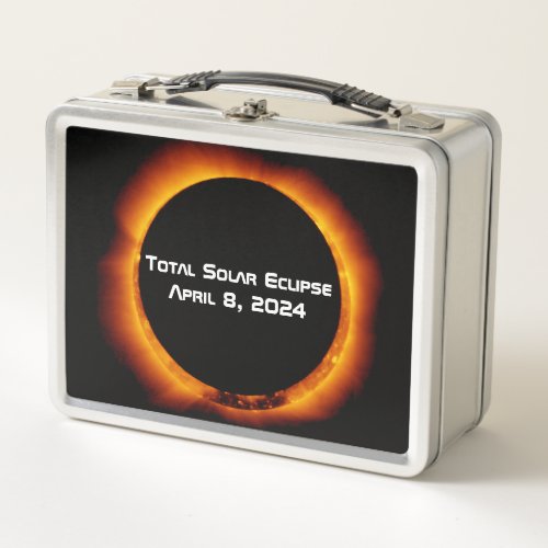 2024 Total Solar Eclipse Metal Lunch Box