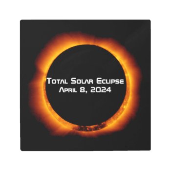 2024 Total Solar Eclipse Metal Print by GigaPacket at Zazzle