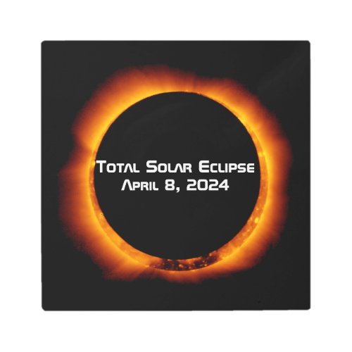2024 Total Solar Eclipse Metal Print