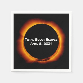 2024 Total Solar Eclipse Napkins by GigaPacket at Zazzle