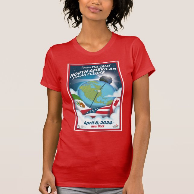 2024 Total Solar Eclipse New York T-Shirt (Front)