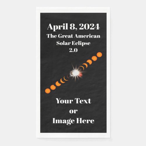 2024 Total Solar Eclipse Paper Guest Towels