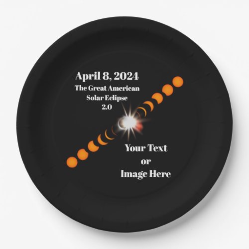 2024 Total Solar Eclipse Paper Plates