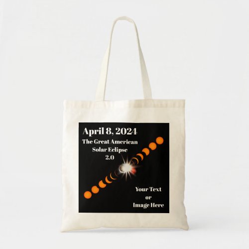 2024 Total Solar Eclipse Paper Tote Bag