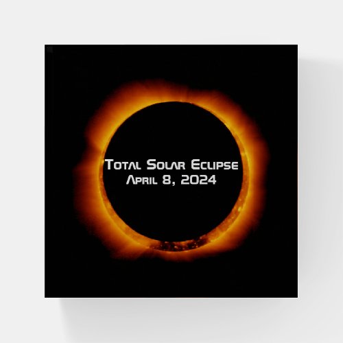 2024 Total Solar Eclipse Paperweight