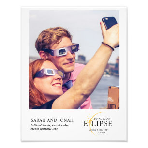 2024 Total Solar Eclipse Photo Couples Gifts Print