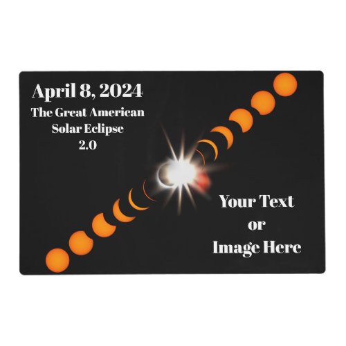 2024 Total Solar Eclipse Placemat