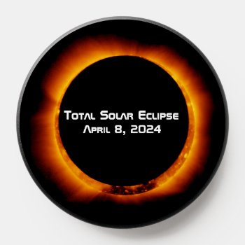 2024 Total Solar Eclipse Popsocket by GigaPacket at Zazzle