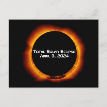 2024 Total Solar Eclipse Postcard by GigaPacket at Zazzle