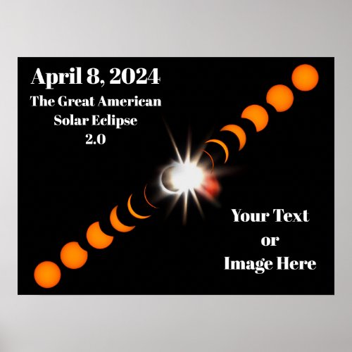 2024 Total Solar Eclipse Poster
