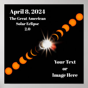2024 Total Solar Eclipse Poster