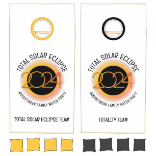 2024 TOTAL SOLAR ECLIPSE Souvenir Family Cornhole Set