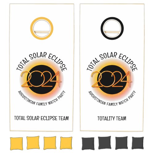 2024 TOTAL SOLAR ECLIPSE Souvenir Family Cornhole Set