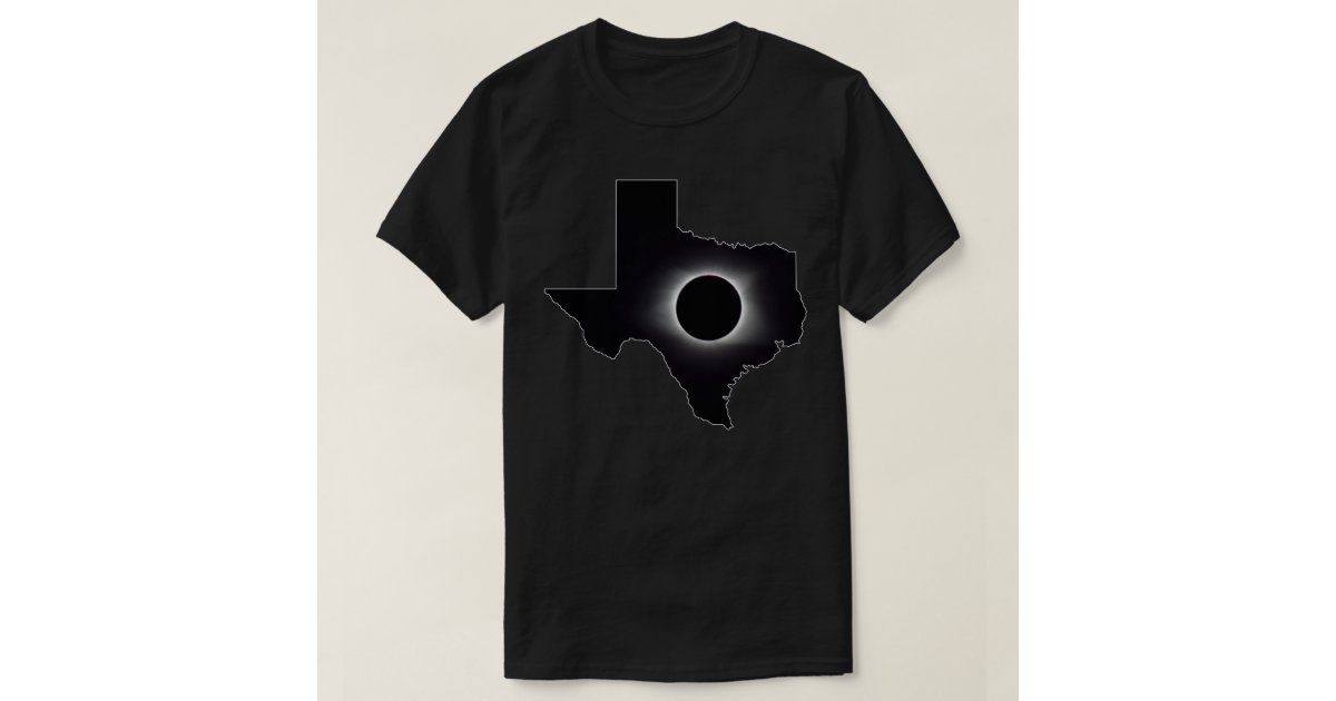 2024 Total Solar Eclipse Texas T-Shirt | Zazzle